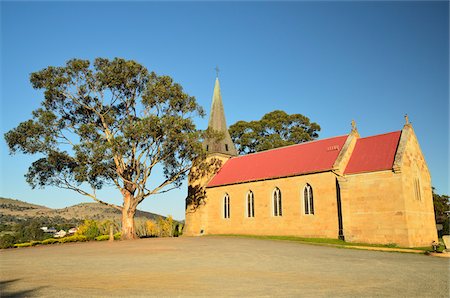 st john's church - St John's Church, Richmond, Tasmania, Australia Foto de stock - Direito Controlado, Número: 700-03907024