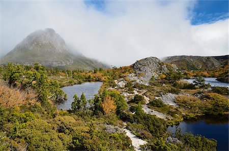 pictures of land and vegetation - Twisted Lakes and Little Horn, Cradle Mountain-Lake St Clair National Park, Tasmania, Australia Stock Photo - Rights-Managed, Code: 700-03907032