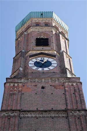 simsearch:400-06526519,k - Clock Tower of Munich Frauenkirche, Munich, Germany Stock Photo - Rights-Managed, Code: 700-03901051