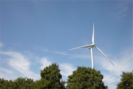 Wind Turbine and Tree Tops, Hamburg, Germany Stock Photo - Rights-Managed, Code: 700-03958153