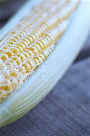 fresh corn - Close Up Of Fresh Sweetcorn On Cob Stock Photo - Rights-Managed, Code: 824-07310379