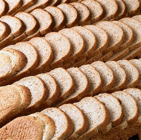 Full Frame Shot Of Wholemeal Sliced Bread Photographie de stock - Rights-Managed, Code: 824-07562816