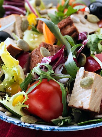 food salad - Smoked tofu salad Stock Photo - Rights-Managed, Code: 824-07586094