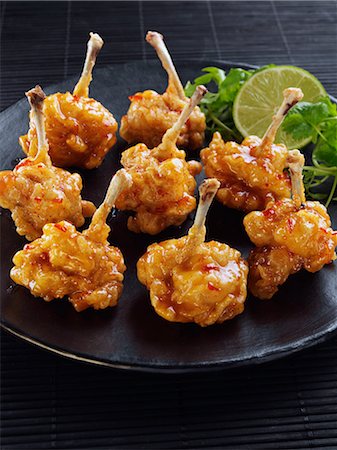 deep fried chicken - Angel wings chicken in tempura Stock Photo - Rights-Managed, Code: 824-07586218