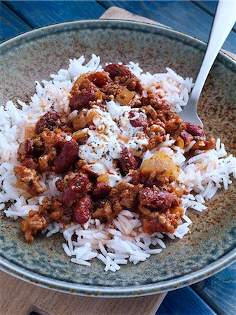 rice and beans - Chilli con carne Stock Photo - Rights-Managed, Code: 824-07586339