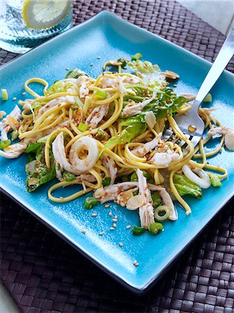 sliced onion - Japanese chicken salad Stock Photo - Rights-Managed, Code: 824-07586340