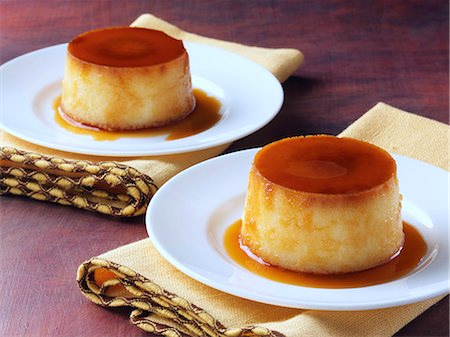 Cuban coconut flan dessert Stock Photo - Rights-Managed, Code: 824-07586377