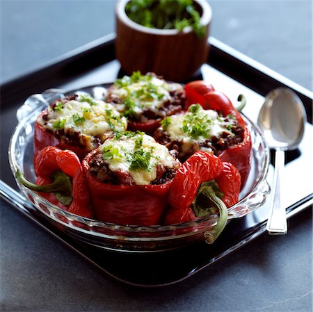 relleno (comida) - Stuffed Peppers Foto de stock - Con derechos protegidos, Código: 824-02888266