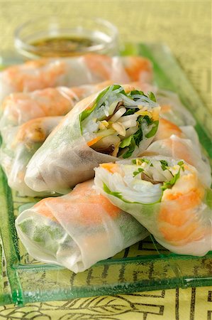 spring roll - Spring rolls Stock Photo - Rights-Managed, Code: 825-05814253