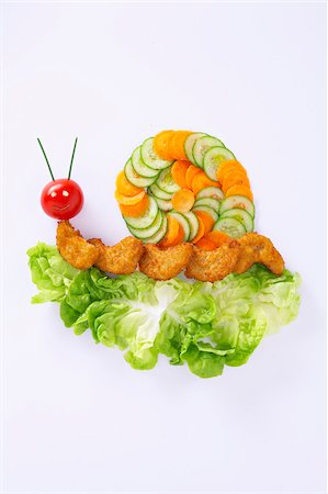 simsearch:825-05987060,k - Meat and vegetables in the shape of a snail Stock Photo - Rights-Managed, Code: 825-05814950