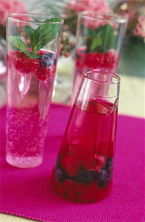 pink party food - Vodka and summer fruit cocktail Stock Photo - Rights-Managed, Code: 825-05815358