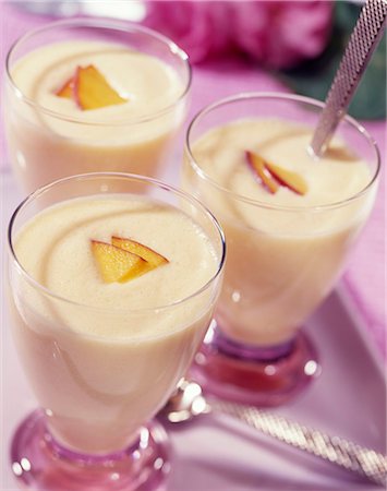 still life peaches - Nectarine mousse Stock Photo - Rights-Managed, Code: 825-05815464