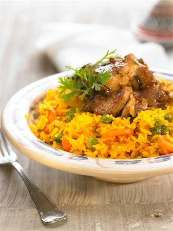 simsearch:825-03628701,k - Saffron rice with lamb Stock Photo - Rights-Managed, Code: 825-05815644