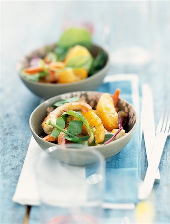 simsearch:825-02304010,k - Apricot and shrimp salad Stock Photo - Rights-Managed, Code: 825-05811149