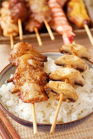poultry skewer - Yakitori Stock Photo - Rights-Managed, Code: 825-05811273