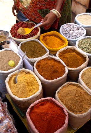 Selection of ground spices Stock Photo - Rights-Managed, Code: 825-05811348