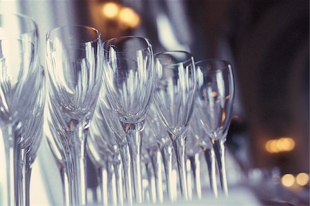 food selective focus - empty glasses Stock Photo - Rights-Managed, Code: 825-05811380