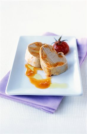 simsearch:825-03627933,k - Tenderloin of pork with barbecue sauce Stock Photo - Rights-Managed, Code: 825-05811543