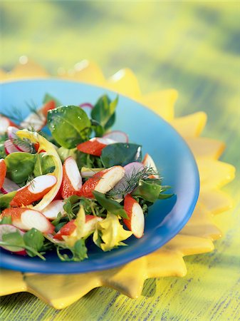 Surimi crab and radish salad Stock Photo - Rights-Managed, Code: 825-05812047