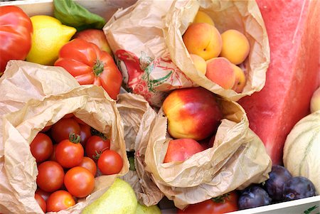 Bags of fruit and vegetables Stock Photo - Rights-Managed, Code: 825-05812463