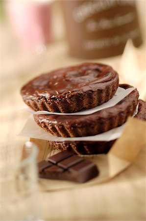 Pile of chocolate custard cakes Stock Photo - Rights-Managed, Code: 825-05812531