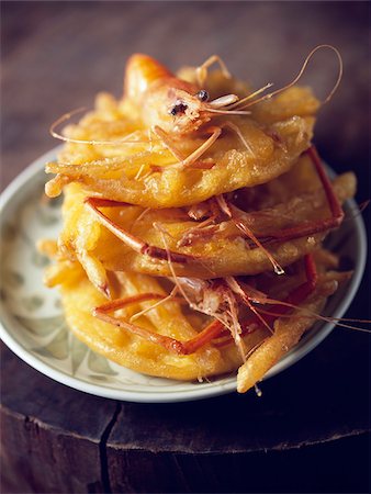 fried shrimp - Egg galettes with shrimps Stock Photo - Rights-Managed, Code: 825-05812808
