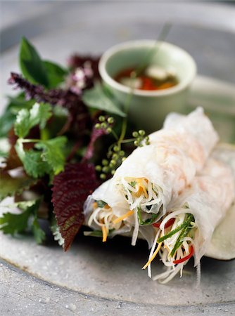 Vegetable spring rolls Stock Photo - Rights-Managed, Code: 825-05812813