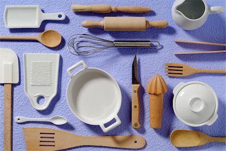 espátula - Composition with cooking implements Foto de stock - Con derechos protegidos, Código: 825-05813204