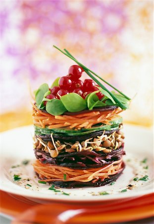 Raw vegetable Mille-feuille Stock Photo - Rights-Managed, Code: 825-05835643