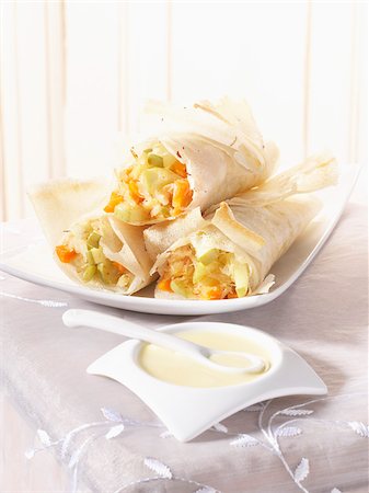 simsearch:825-05815241,k - Folded pancakes filled with crab and spicy potatoes Stock Photo - Rights-Managed, Code: 825-05835672