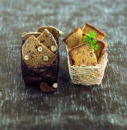 Fig and hazelnut bread and ham bread Stock Photo - Rights-Managed, Code: 825-05835769