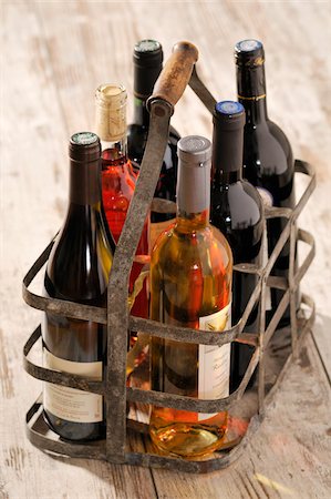 Wine bottle rack Stock Photo - Rights-Managed, Code: 825-05836771