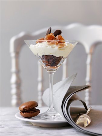 Candied chestnut trifle Stock Photo - Rights-Managed, Code: 825-05836831