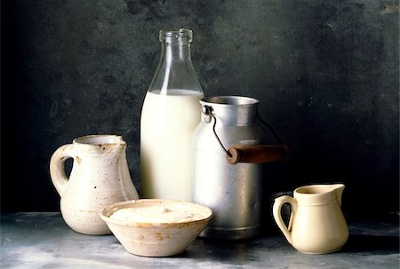 pitcher of milk - selection of dairy products Stock Photo - Rights-Managed, Code: 825-05985007