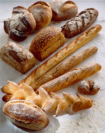 french breads - Selection of breads Foto de stock - Con derechos protegidos, Código: 825-05985348