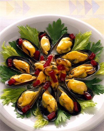 simsearch:825-03629500,k - Mussel and beetroot salad Stock Photo - Rights-Managed, Code: 825-05985489