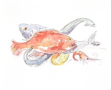 rascasse - plat de poisson Photographie de stock - Rights-Managed, Code: 825-05985695