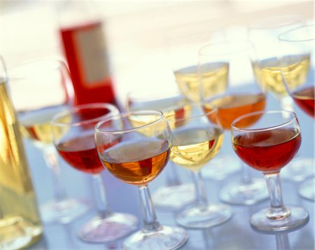 summer party wine - glasses of wine Stock Photo - Rights-Managed, Code: 825-05985717