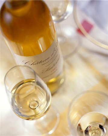 drinking glass, above - White wine Stock Photo - Rights-Managed, Code: 825-05985915