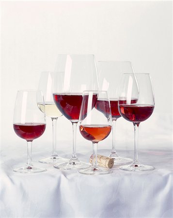 Sélection de verres de vin Photographie de stock - Rights-Managed, Code: 825-05985921