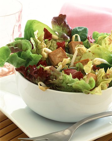 soy-marinated tofu salad Foto de stock - Con derechos protegidos, Código: 825-05986468