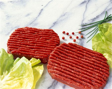 raw hamburgers Stock Photo - Rights-Managed, Code: 825-05986587