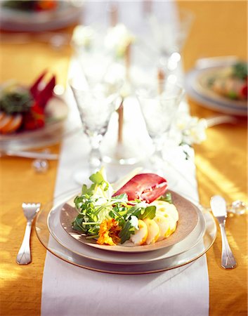 porcelain - lobster salad Stock Photo - Rights-Managed, Code: 825-05986715