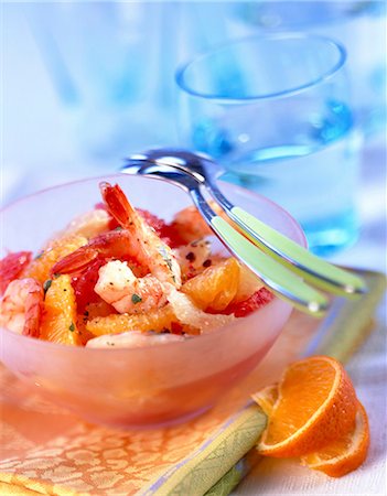 shrimp and grapefruit - grapefruit and prawn salad Stock Photo - Rights-Managed, Code: 825-05986729