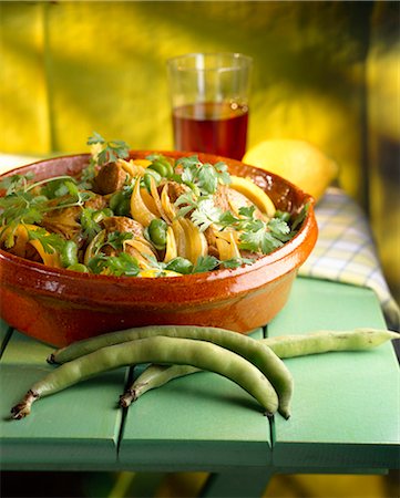 Lamb Tajine with beans and lemon Stock Photo - Rights-Managed, Code: 825-05986772