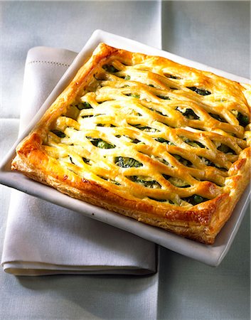 Swiss chard and courgettes in flaky pastry Stock Photo - Rights-Managed, Code: 825-05986789