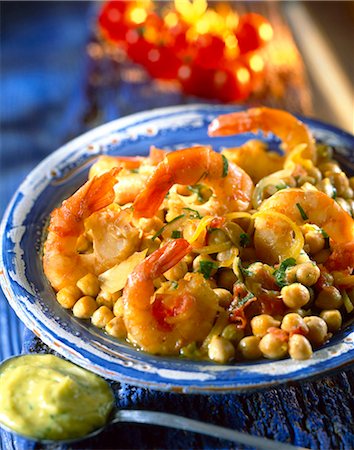 simsearch:825-03628701,k - chickpeas with pan-fried gamba prawns Stock Photo - Rights-Managed, Code: 825-05986954