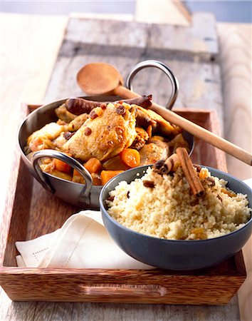 food tray - Chicken couscous Stock Photo - Rights-Managed, Code: 825-05987020