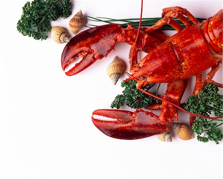 seafood silhouette - lobster Stock Photo - Rights-Managed, Code: 825-05987169