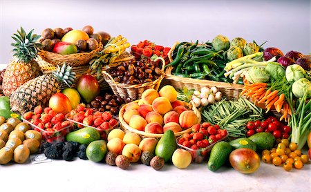 fruit vegetable - composition of fruit and vegetables Stock Photo - Rights-Managed, Code: 825-05987174